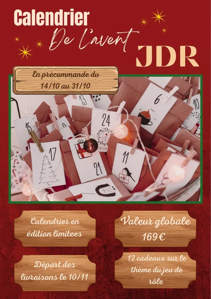 Calendrier de l'Avent JDR de L'Atelier de Moino : fin des précommandes